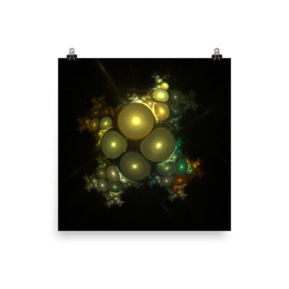 Cosmic Bubbles Fractal Design – Matte Print
